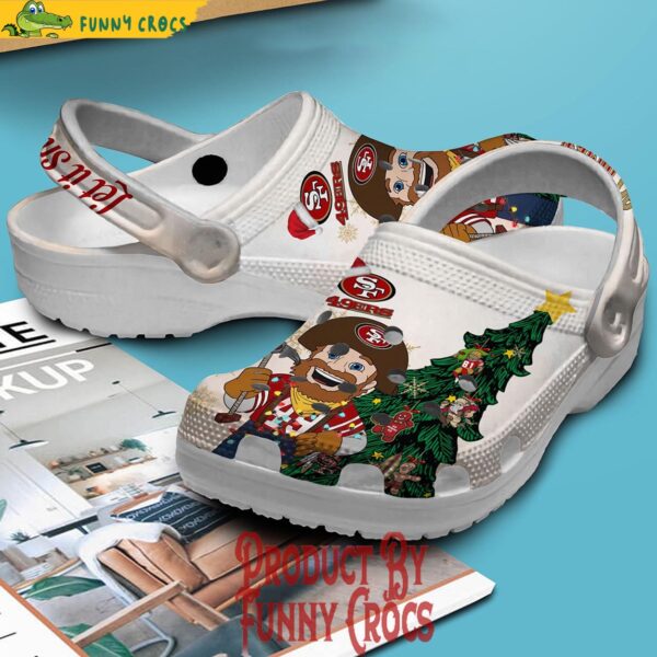 San Francisco 49ers Let It Snow Sourdough Sam Under The Christmas Tree Winter Holiday Crocs Clogs2B1 HVHh9.jpg