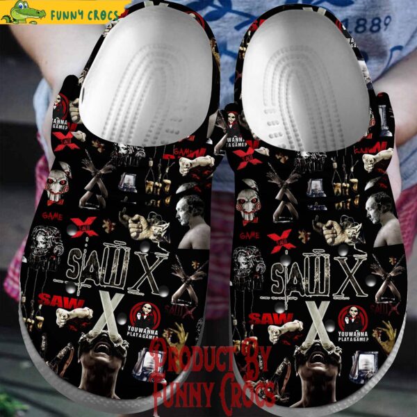 Saw X Movie Black Crocs Shoes 1.jpg