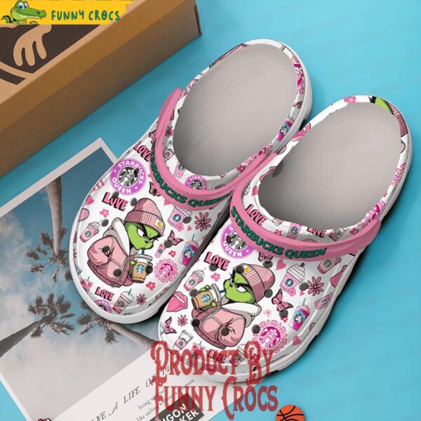 Starbucks Queen Grinch Crocs Shoes 2.jpg