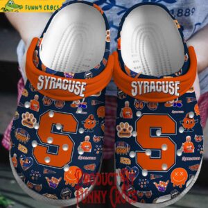 Syracuse Orange Logo Pattern Crocs Gifts For Fans 1.jpg