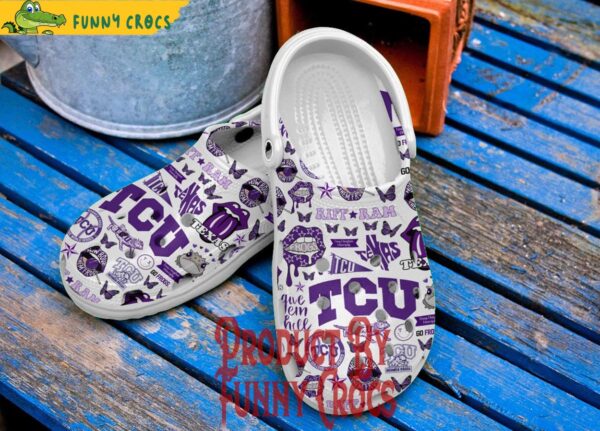 TCU Horned Frogs Gear White Crocs Slippers 3.jpg