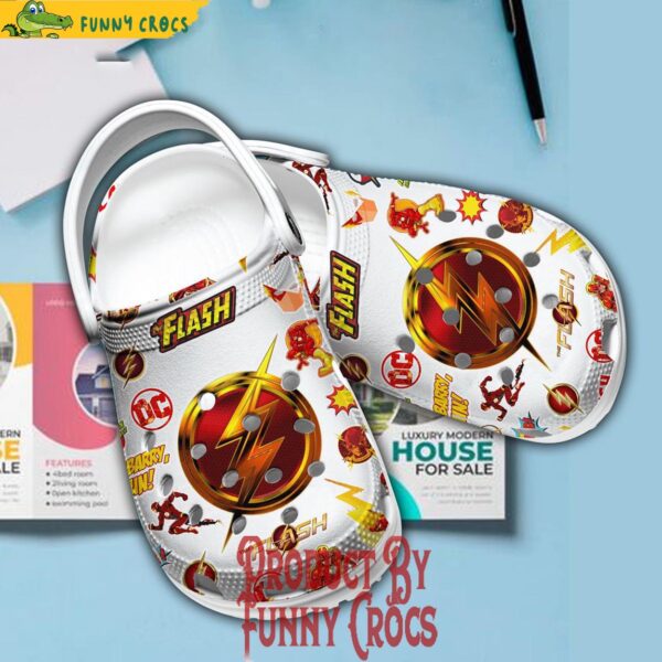 The Flash Logo Dc Comics Limited White Crocs 2.jpg