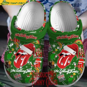 The Rolling Stones Paint it Black Christmas Green Crocs 1.jpg