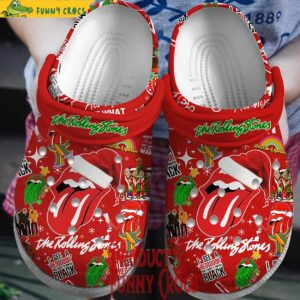 The Rolling Stones Paint it Black Christmas Red Crocs 1.jpg