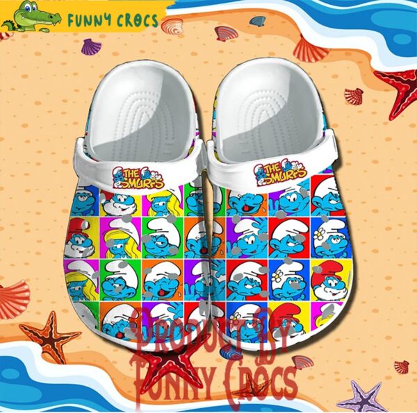 The Smurfs Face Pattern Crocs 1.jpg