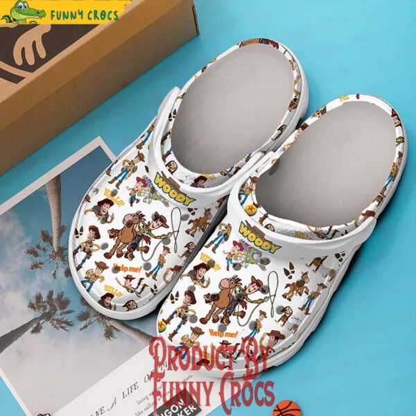 Toy Story Woody White Crocs Shoes 1.jpg