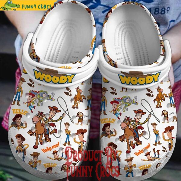 Toy Story Woody White Crocs Shoes 2.jpg