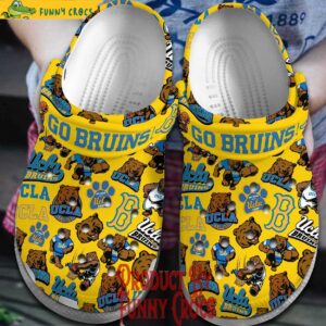 UCLA Bruins Football Yellow Parttern Crocs Shoes 1.jpg