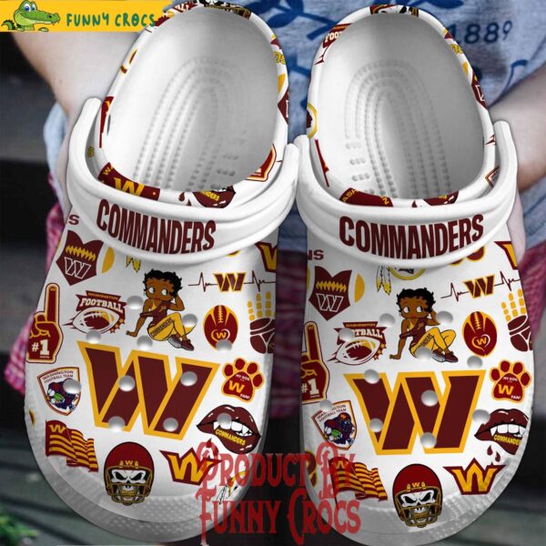 Washington Commanders Betty Boop Crocs Shoes 1.jpg