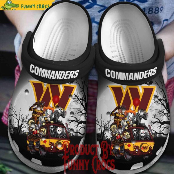 Washington Commanders Halloween Black Crocs 2.jpg