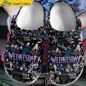 Wednesday Addams Family Crocs Shoes 1.jpg