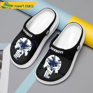 White Skull Dallas Cowboys Crocs Clog Shoes 1.jpg