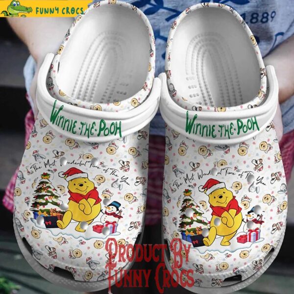 Winnie The Pooh Christmas Tree Crocs Shoes 1.jpg